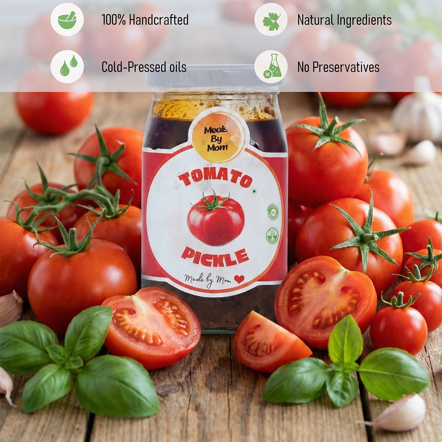 【tomato】新品未使用TENDERLOIN 3点 Traditional South Indian Tomato Pickle – No Preservatives - 365gm