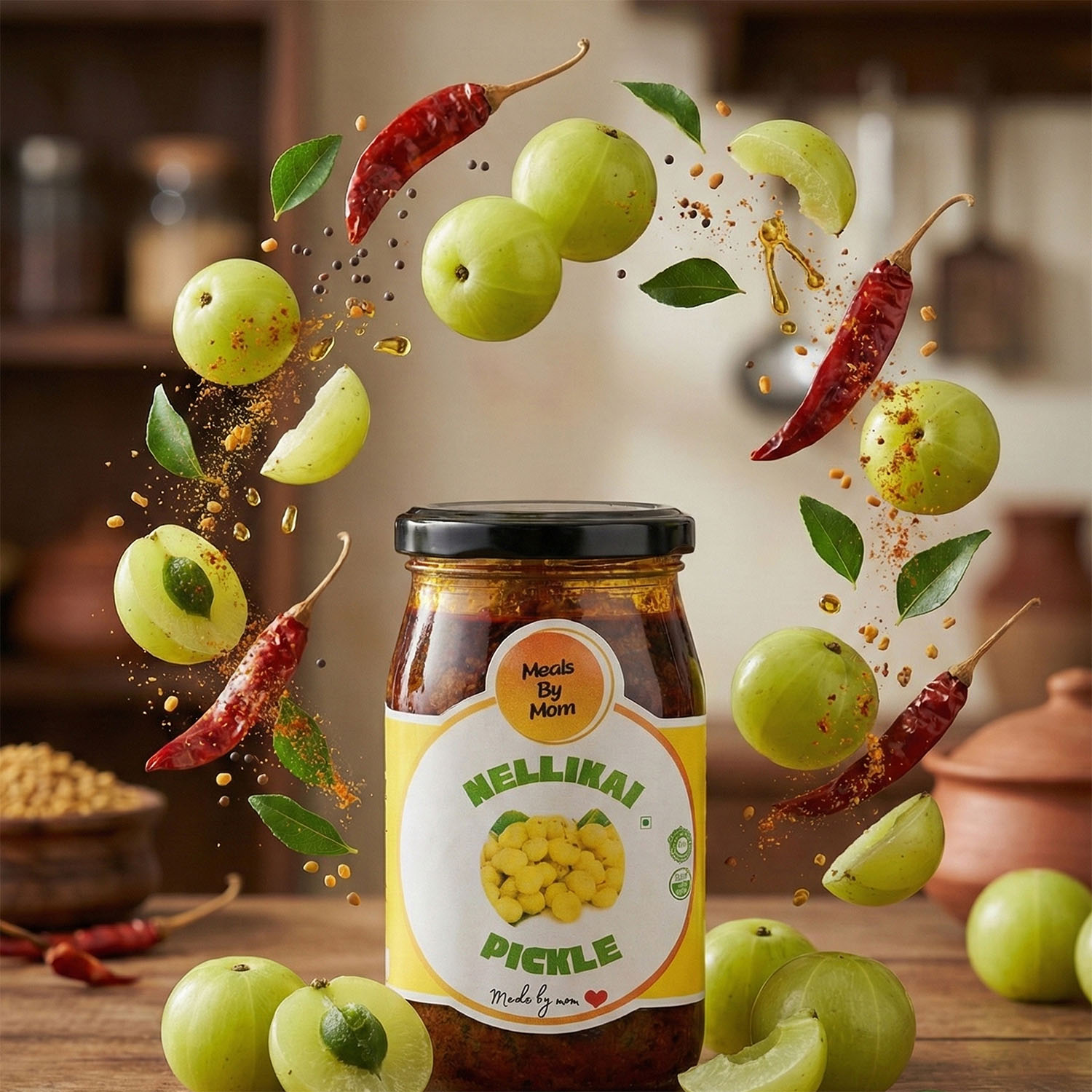 Untitled-1_0004_01 Meals by Mom – Gooseberry Pickle Authentic Nellikai Pickle - 365gm - Image 1