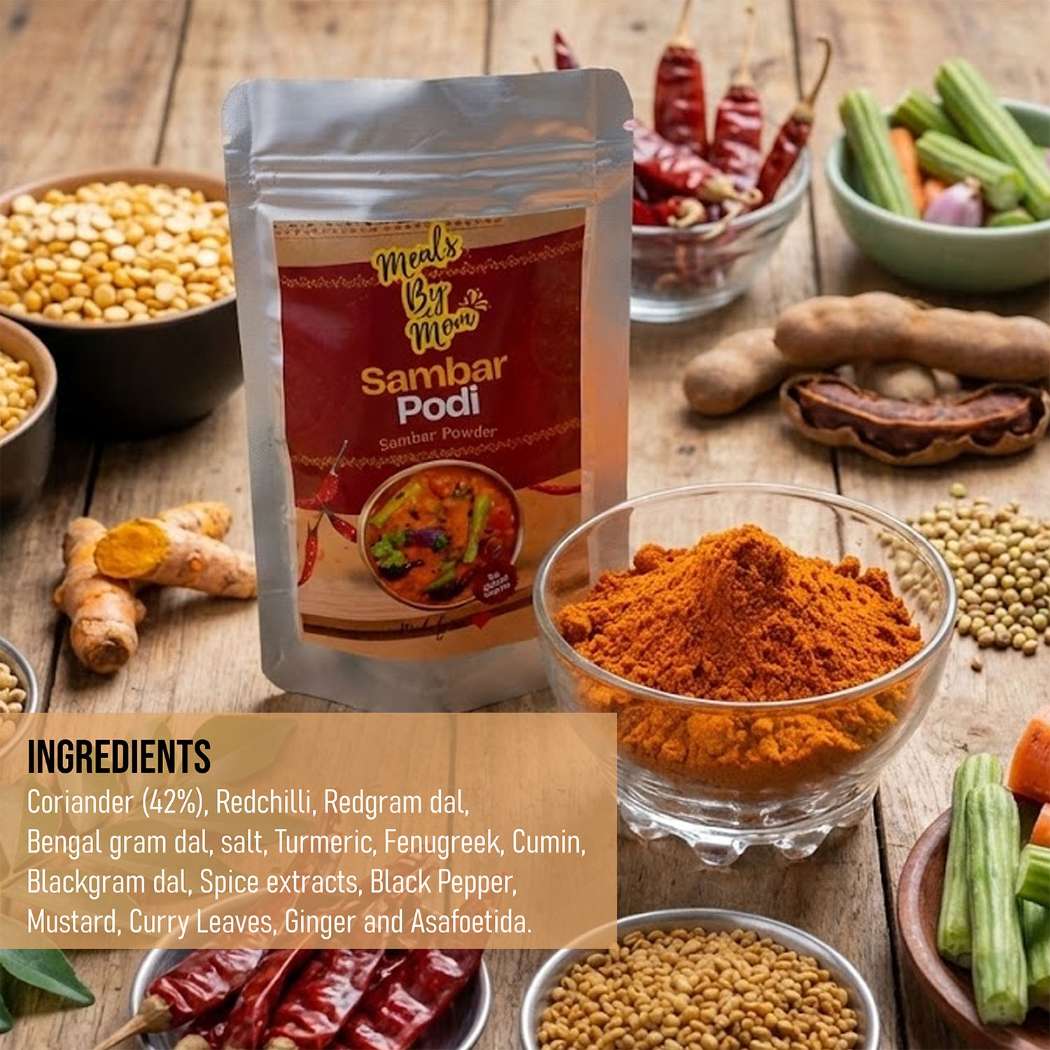 Untitled-1_0004_01 Mealsbymom- Sambar Powder (South Indian Spice Mix) - 100gm - Image 1